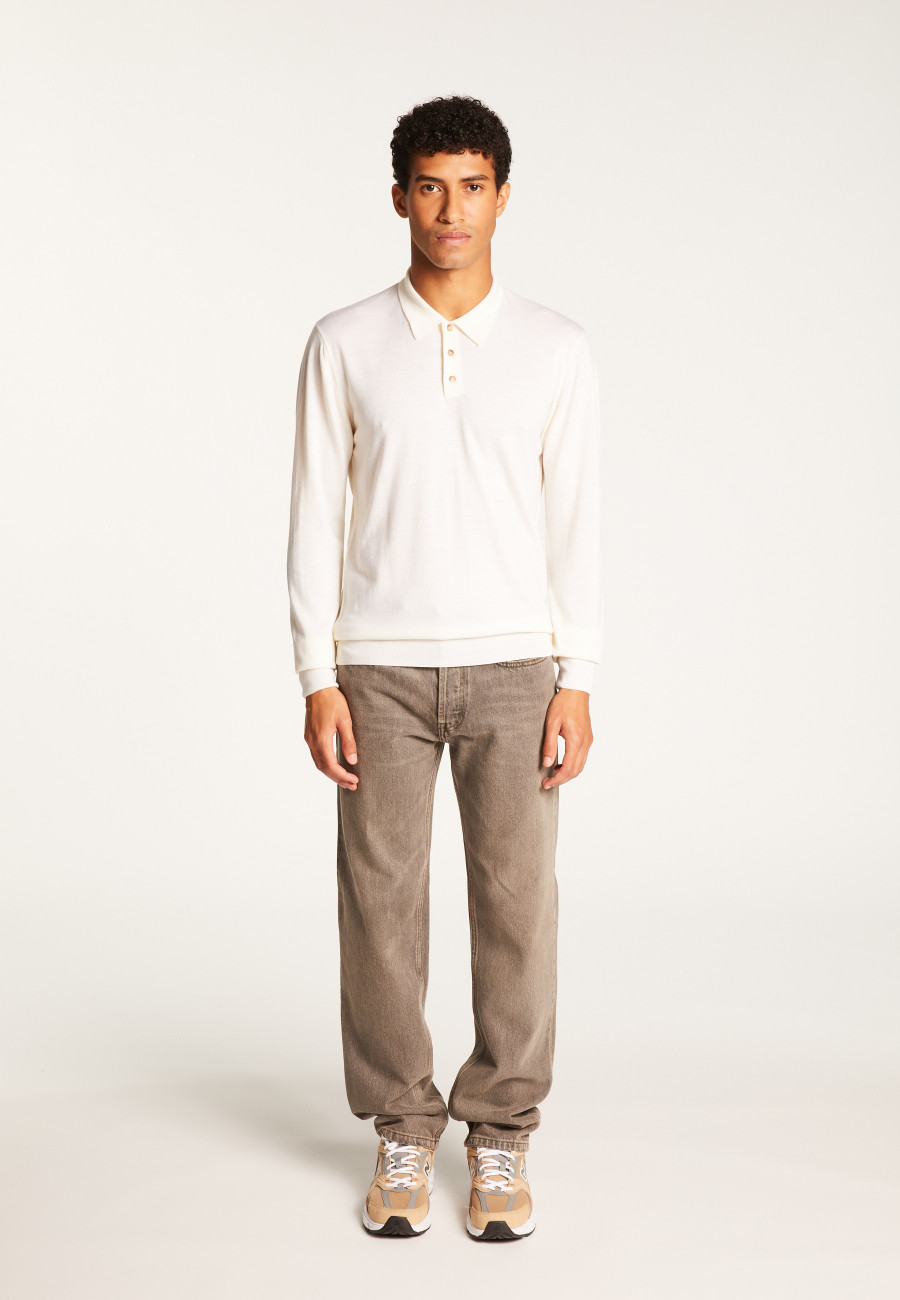 Suéter gola polo de lã merino - Eni
