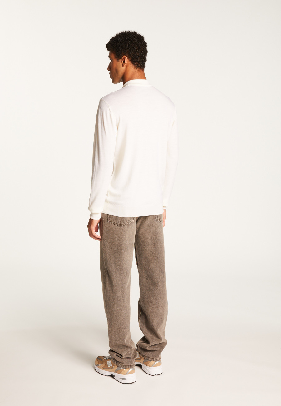 Merino Wool Polo Neck Sweater - Eni