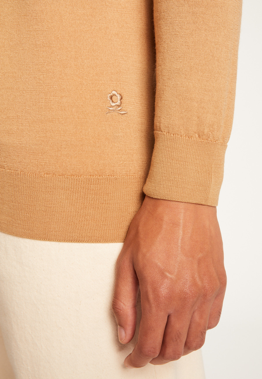 Merino Wool Polo Neck Sweater - Eni