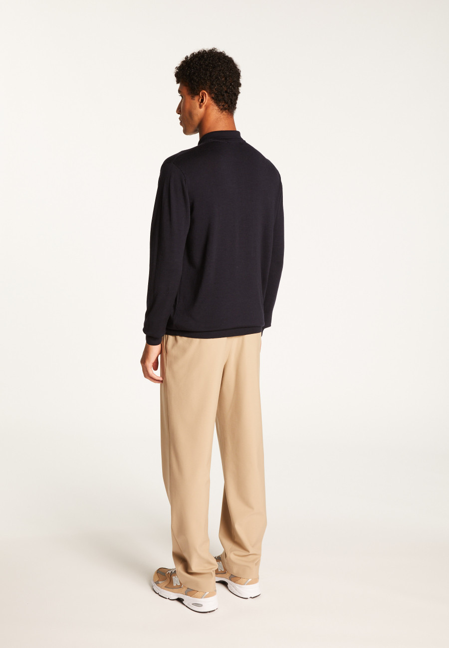 Suéter gola polo de lã merino - Eni