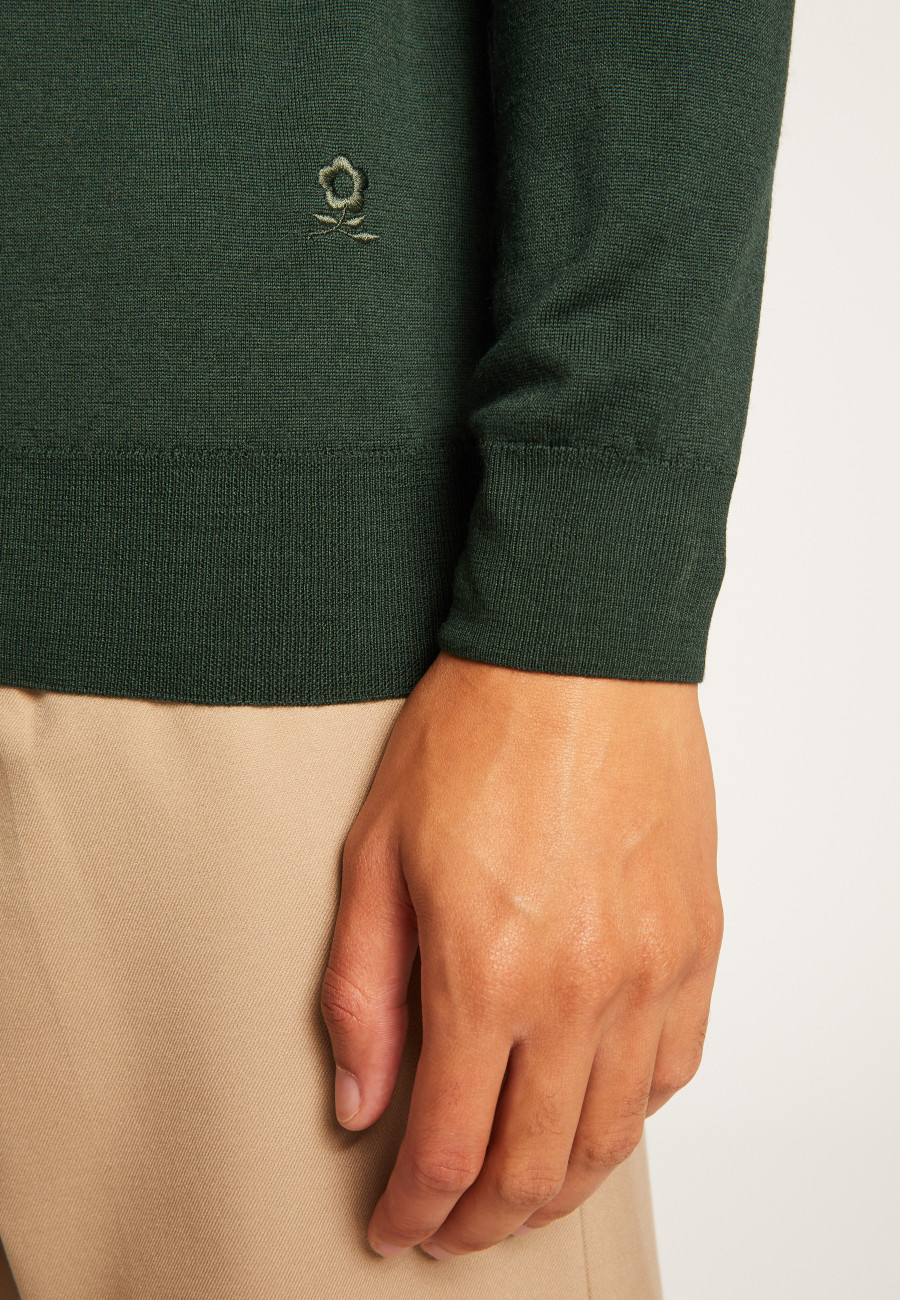 Suéter gola polo de lã merino - Eni