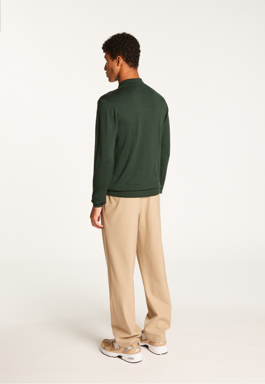 Merino Wool Polo Neck Sweater - Eni