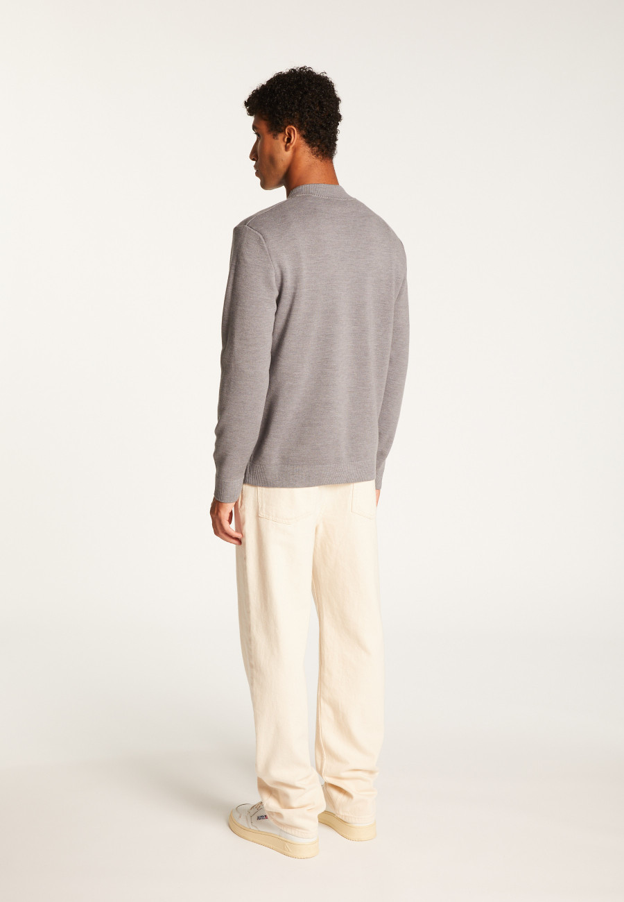 Colete de lã merino com botões - Ezra