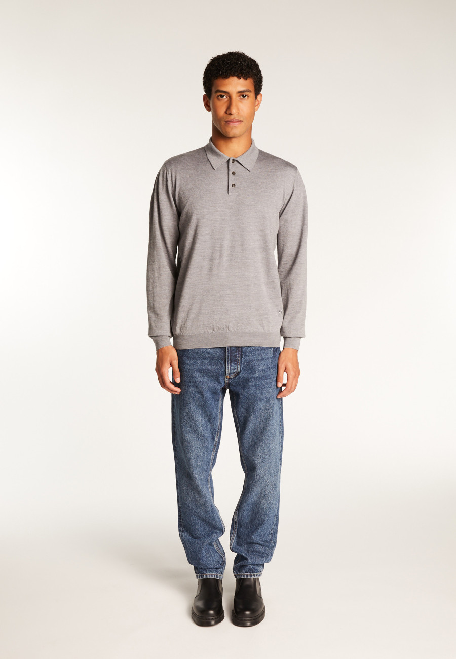 Merino Wool Polo Neck Sweater - Eni