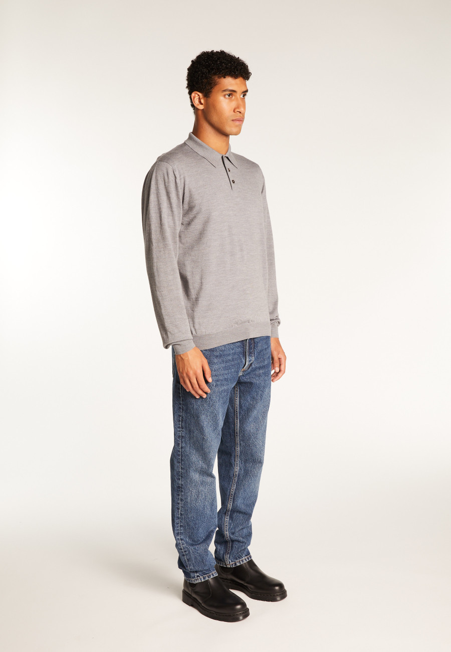 Suéter gola polo de lã merino - Eni