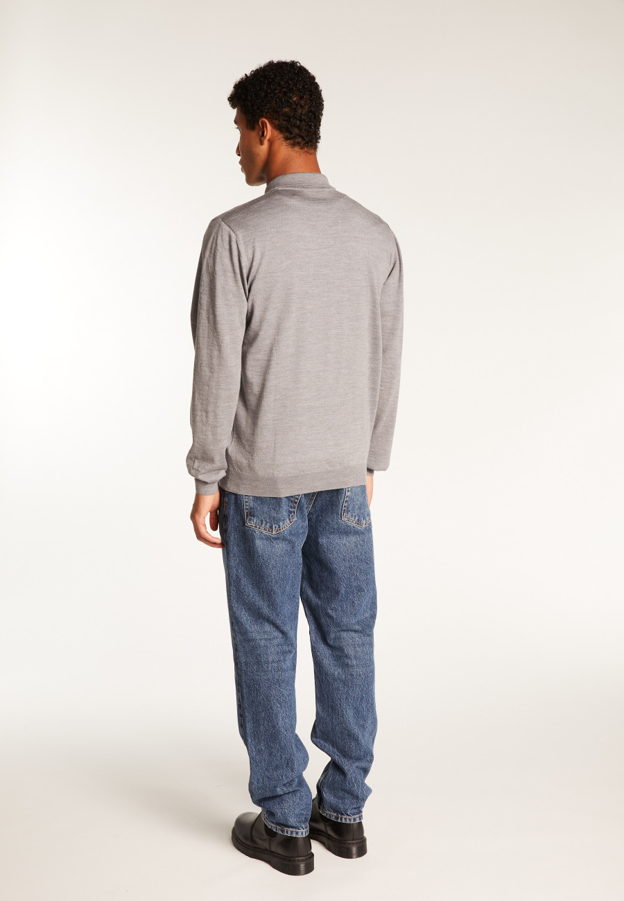 Suéter gola polo de lã merino - Eni