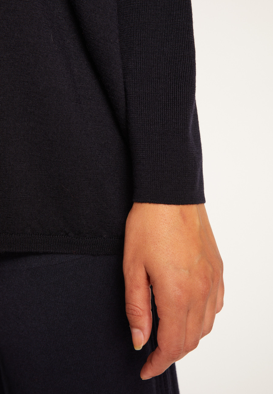 Suéter de lã com manga morcego - Boxe