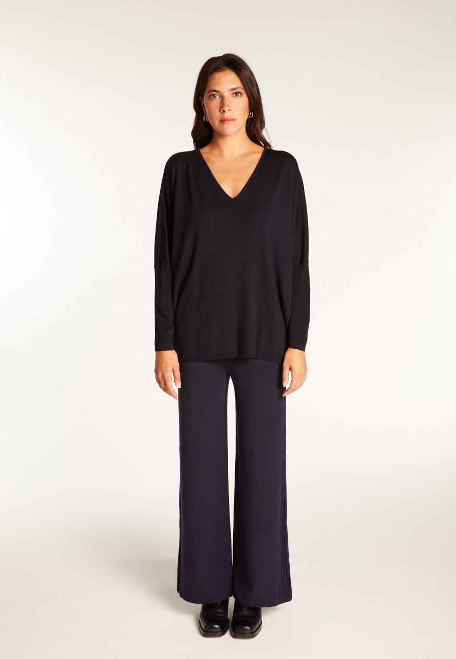 Suéter de lã com manga morcego - Boxe