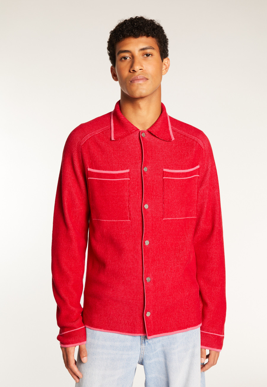 Sobrecamisa unissex de lã e veludo - Timeo