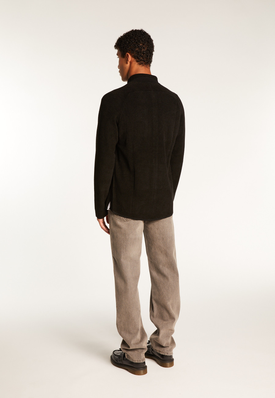 Sobrecamisa unissex de lã e veludo - Timeo