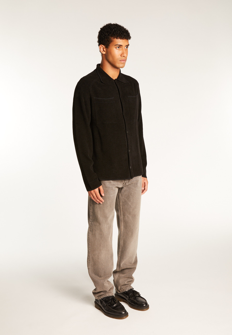 Sobrecamisa unissex de lã e veludo - Timeo