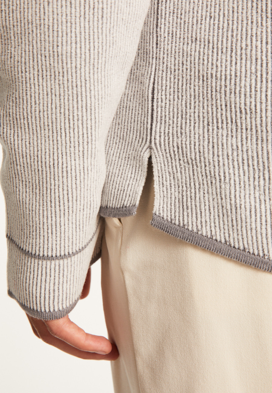 Sobrecamisa unissex de lã e veludo - Timeo