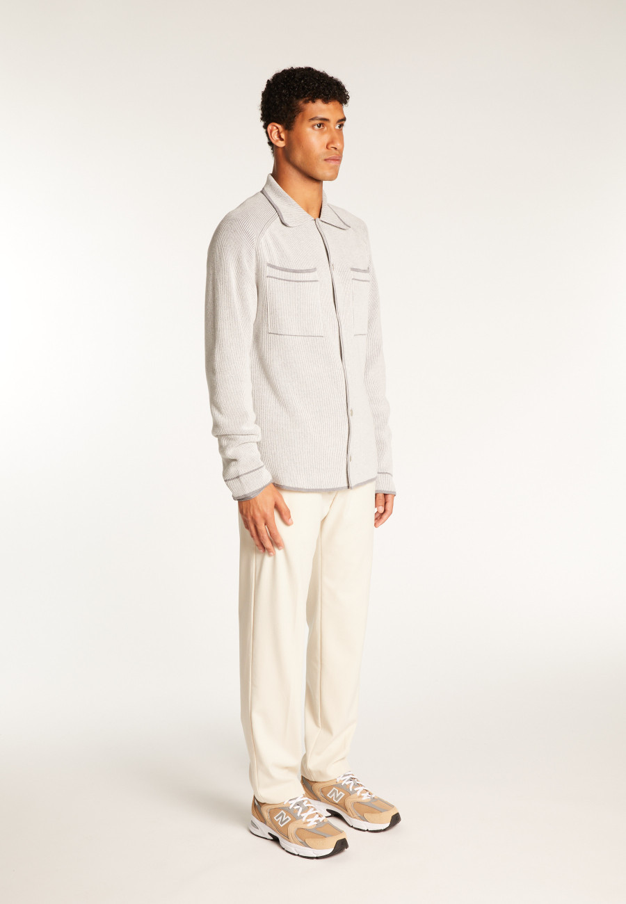 Sobrecamisa unissex de lã e veludo - Timeo