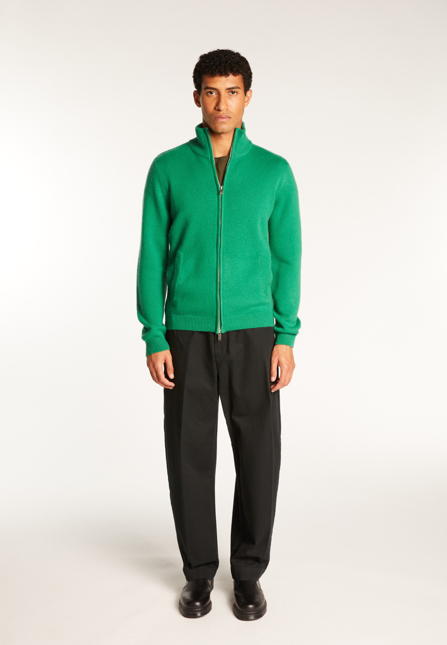 Cardigan de cashmere com zíper e 6 fios - Elysée duo