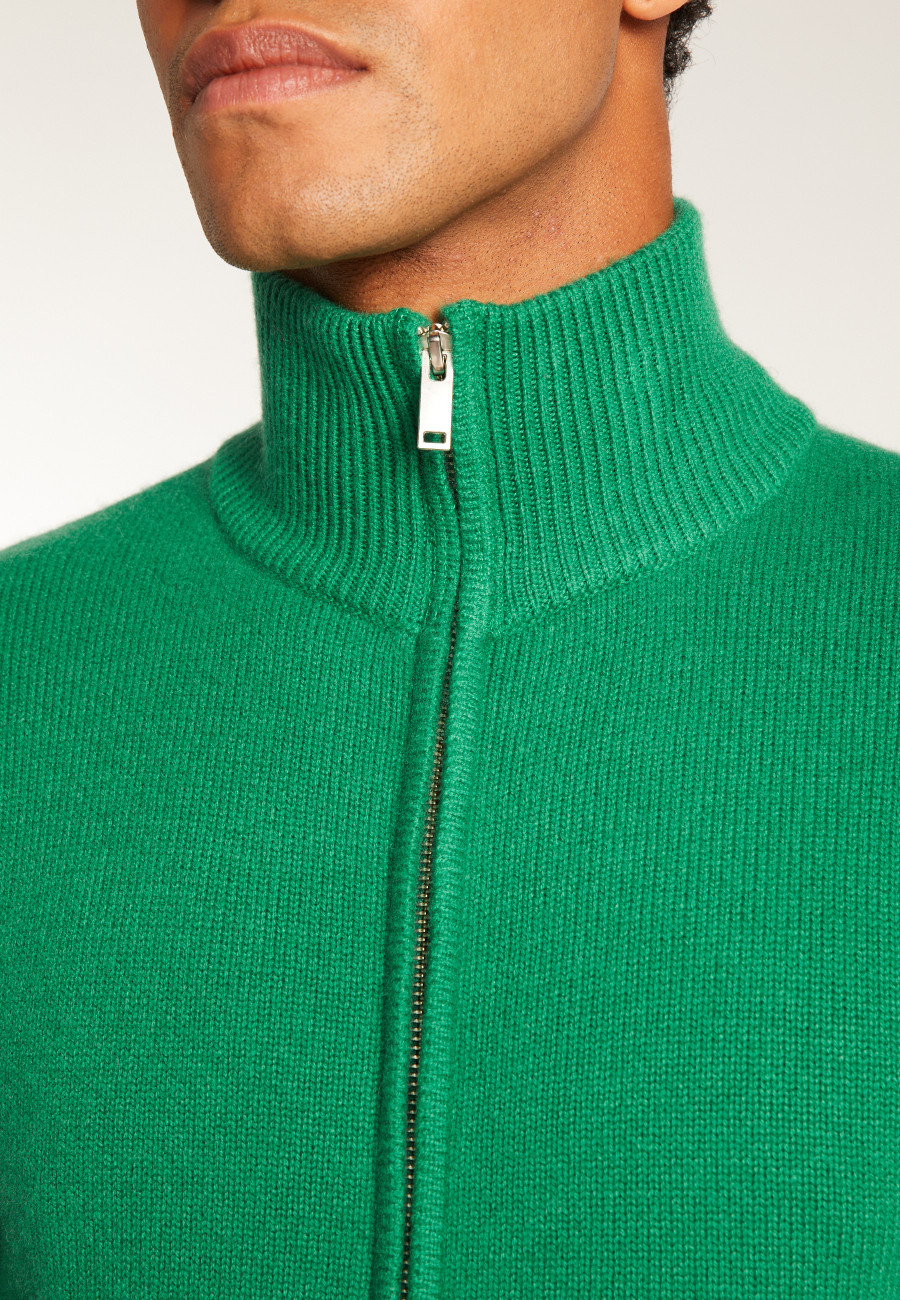 6-ply cashmere zipped vest - Elysée duo