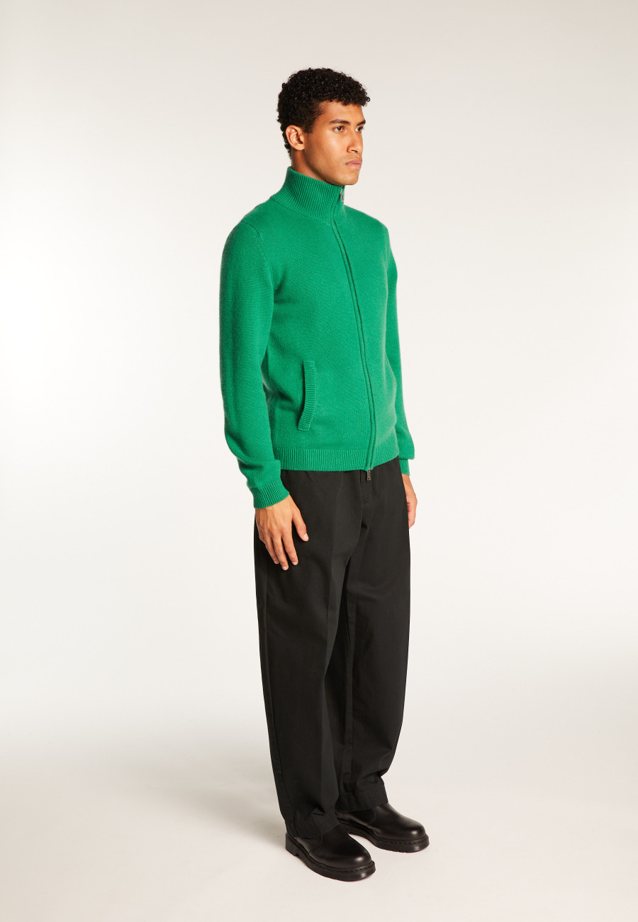 6-ply cashmere zipped vest - Elysée duo