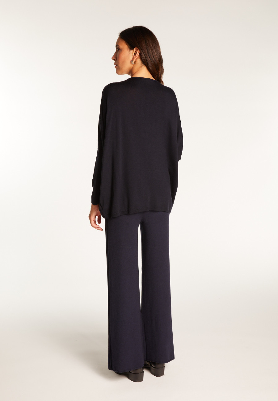 Suéter de lã com manga morcego - Boxe