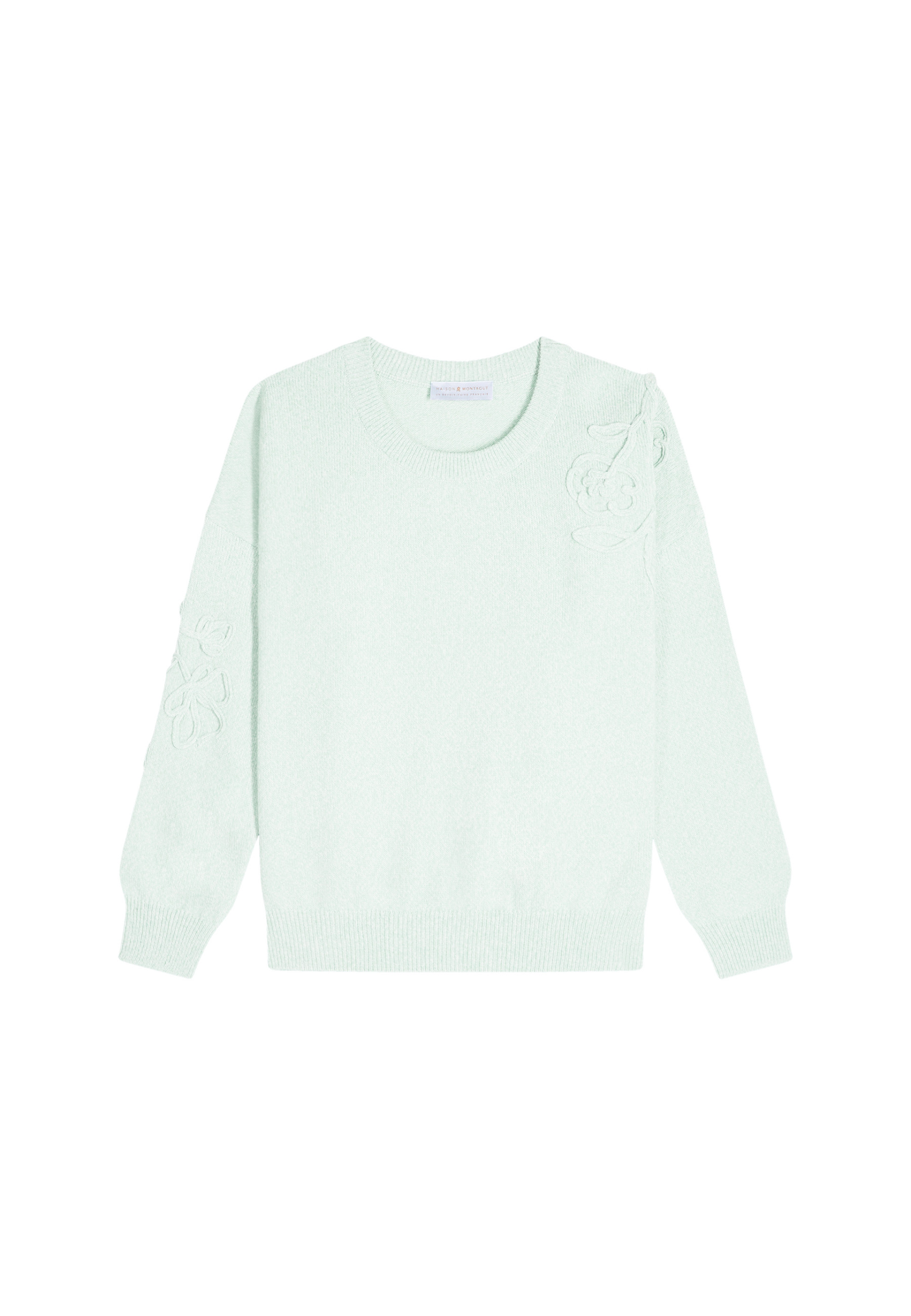 Embroidery sweater in wool and cashmere - Rachel