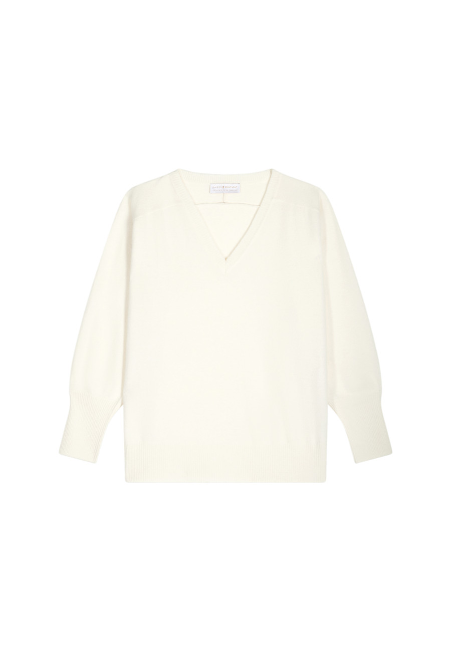 Suéter de lã merino com decote em V - Robine