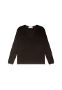 Oversized V-neck T-shirt in bamboo cashmere fiber - Rica