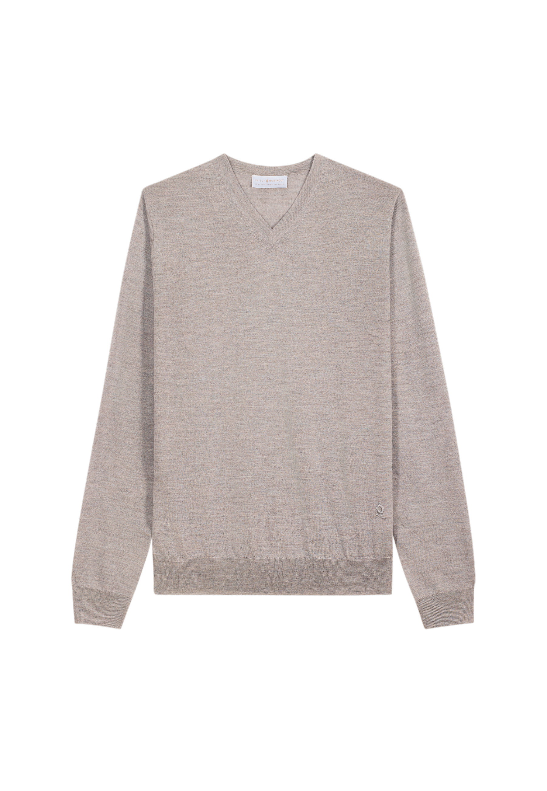 Pull col V en laine mérinos - Elmo