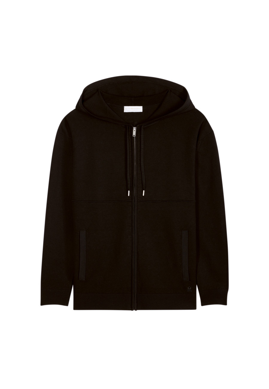 Colete com capuz de mistura de lã - Theo