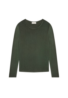 Round neck T-shirt in bamboo cashmere fiber - Aemilia