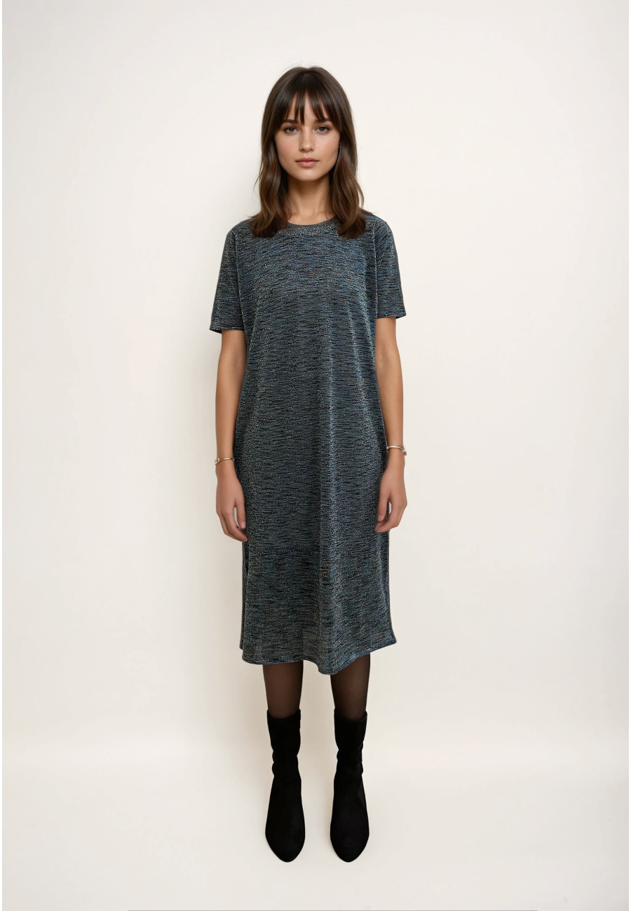 Vestido longo iridescente - Dabia