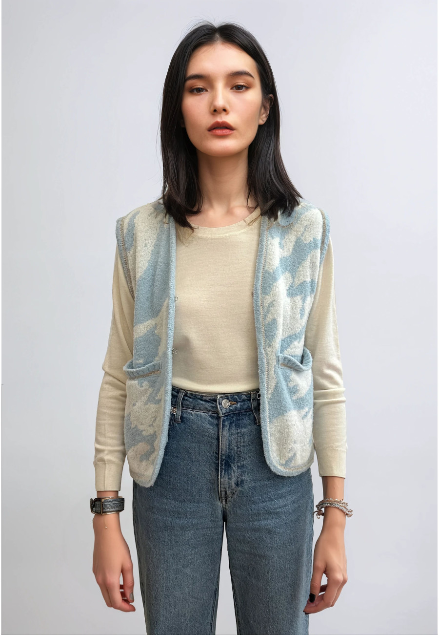 Veste sans manches en lã merino - Filipa