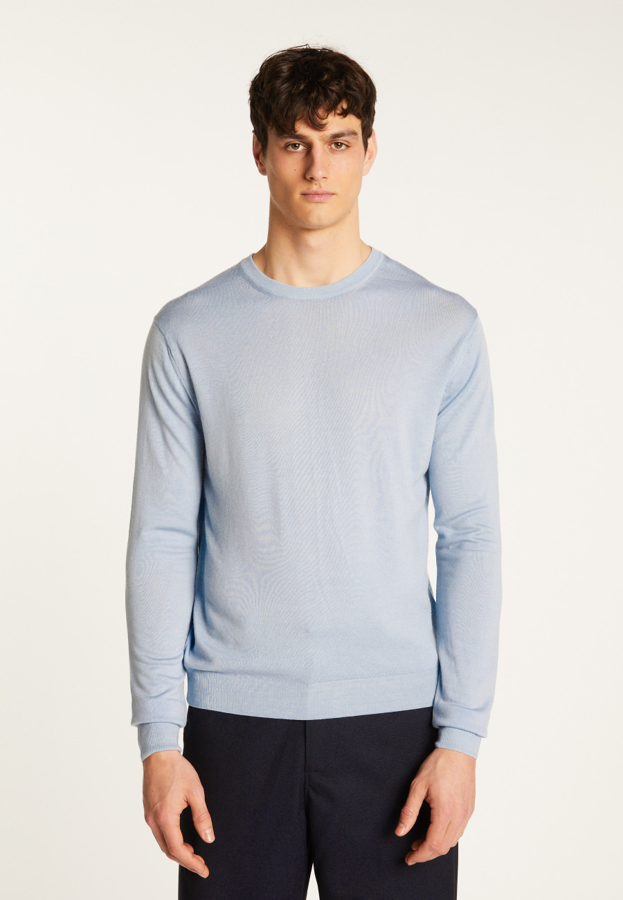 Eddie Merino Wool Crew Neck Sweater