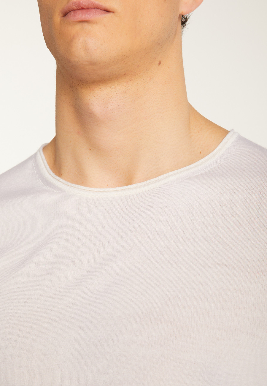 Suéter de lã merino com gola redonda - Erin