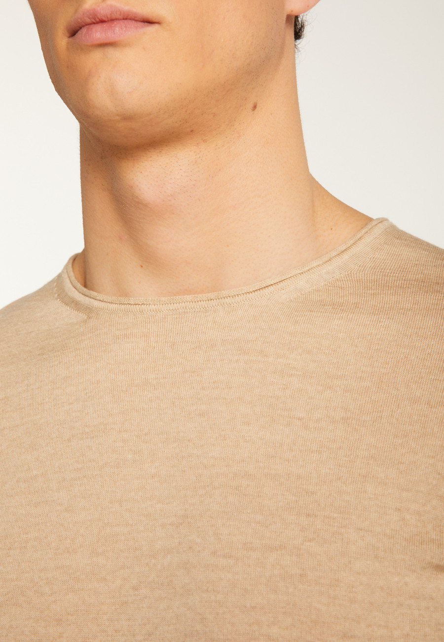 Suéter de lã merino com gola redonda - Erin