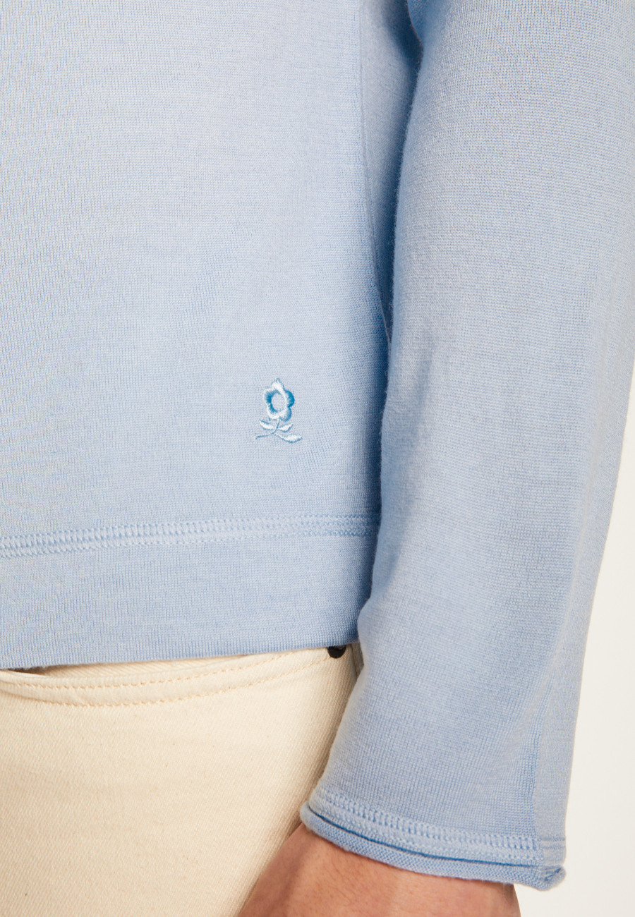 Suéter de lã merino com gola redonda - Erin