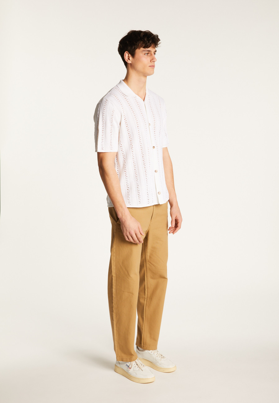 Camisa de algodão vazada - Miguel