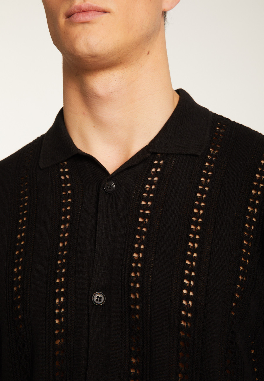 Camisa de algodão vazada - Miguel