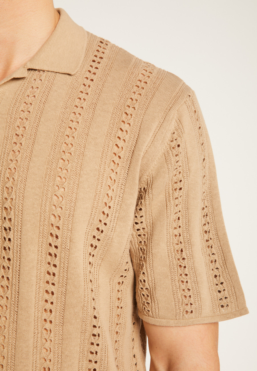 Camisa de algodão vazada - Miguel