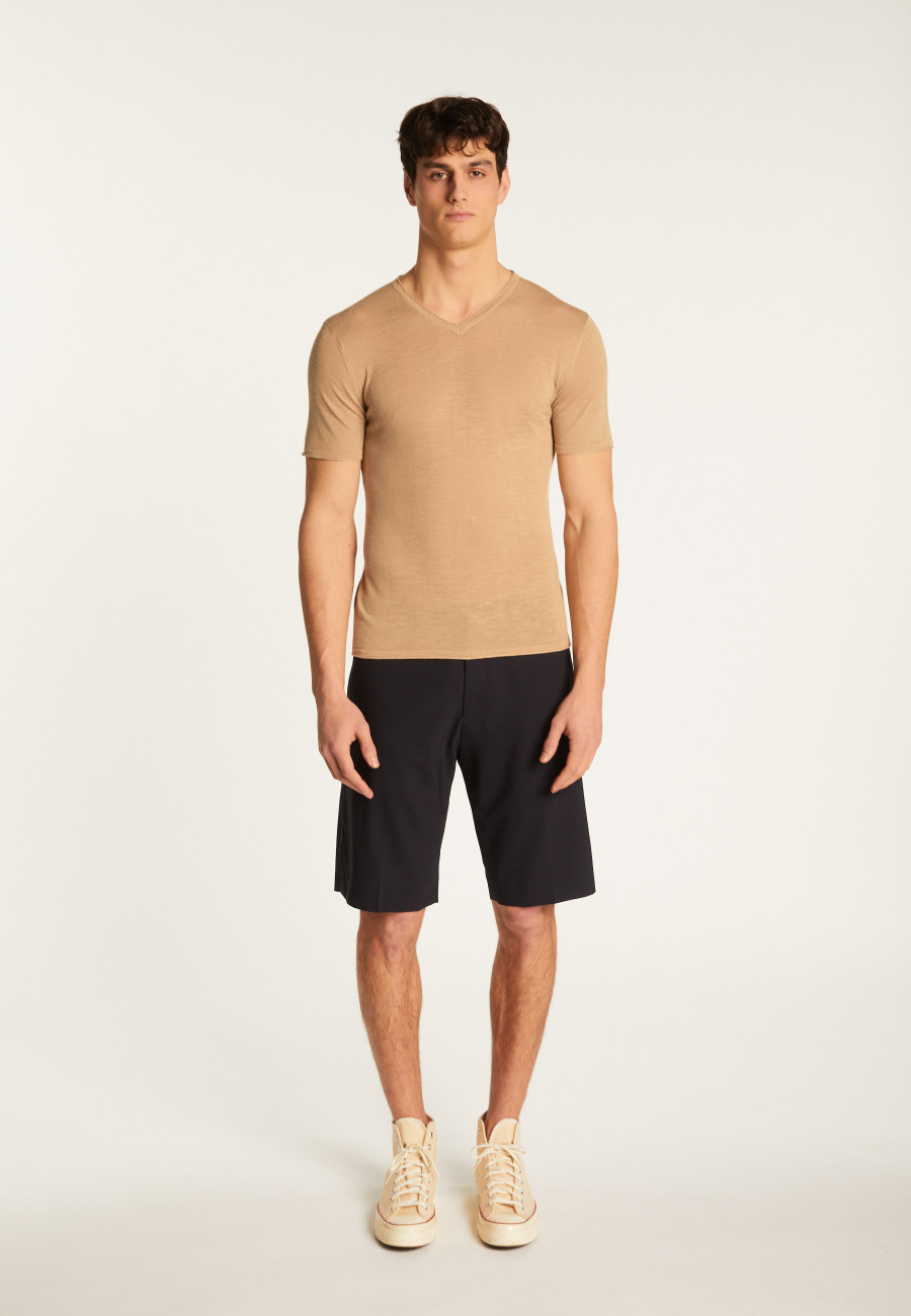 Camiseta de algodão com decote em V - Reuben