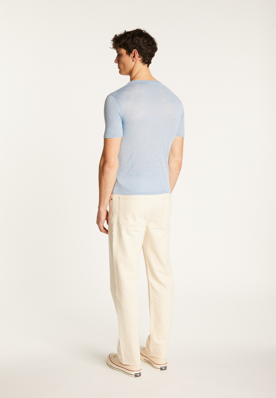 Camiseta de algodão com decote em V - Reuben