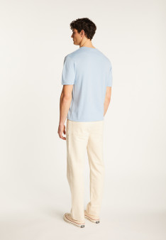 T-shirt col V en coton - Malo