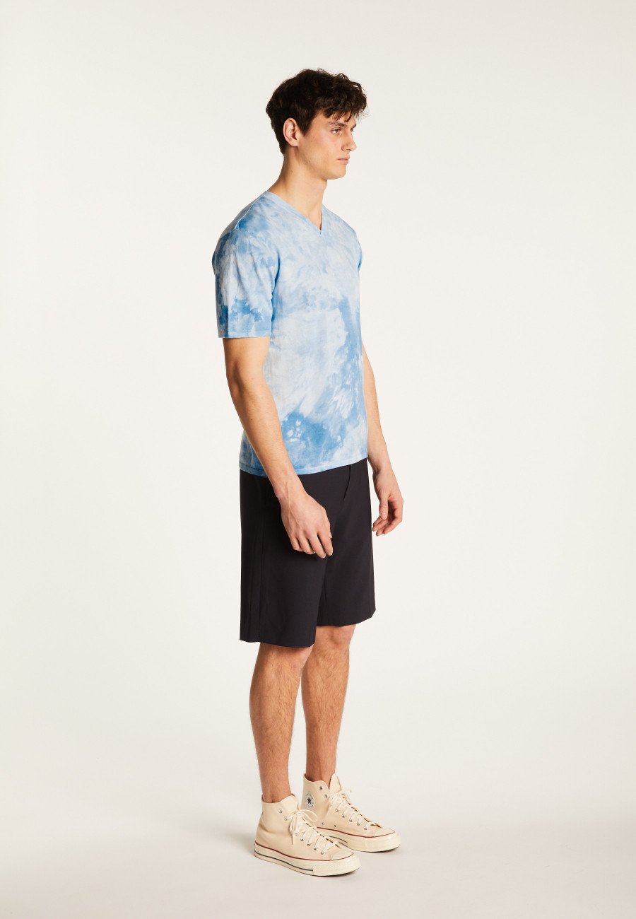 Camiseta de algodão com decote em V - Malo