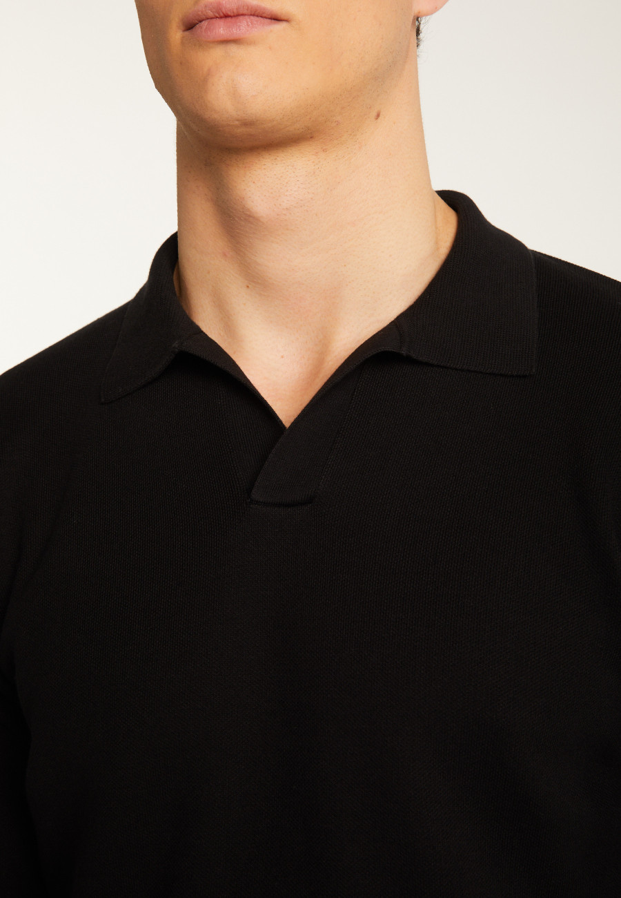 Camisa polo de algodão de manga comprida - Maxime