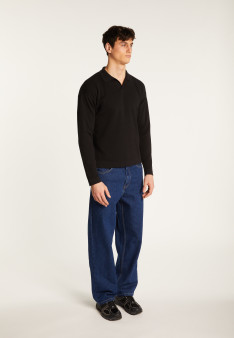 Long sleeve cotton polo shirt - Maxime