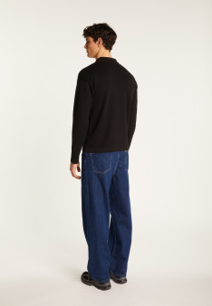 Long sleeve cotton polo shirt - Maxime