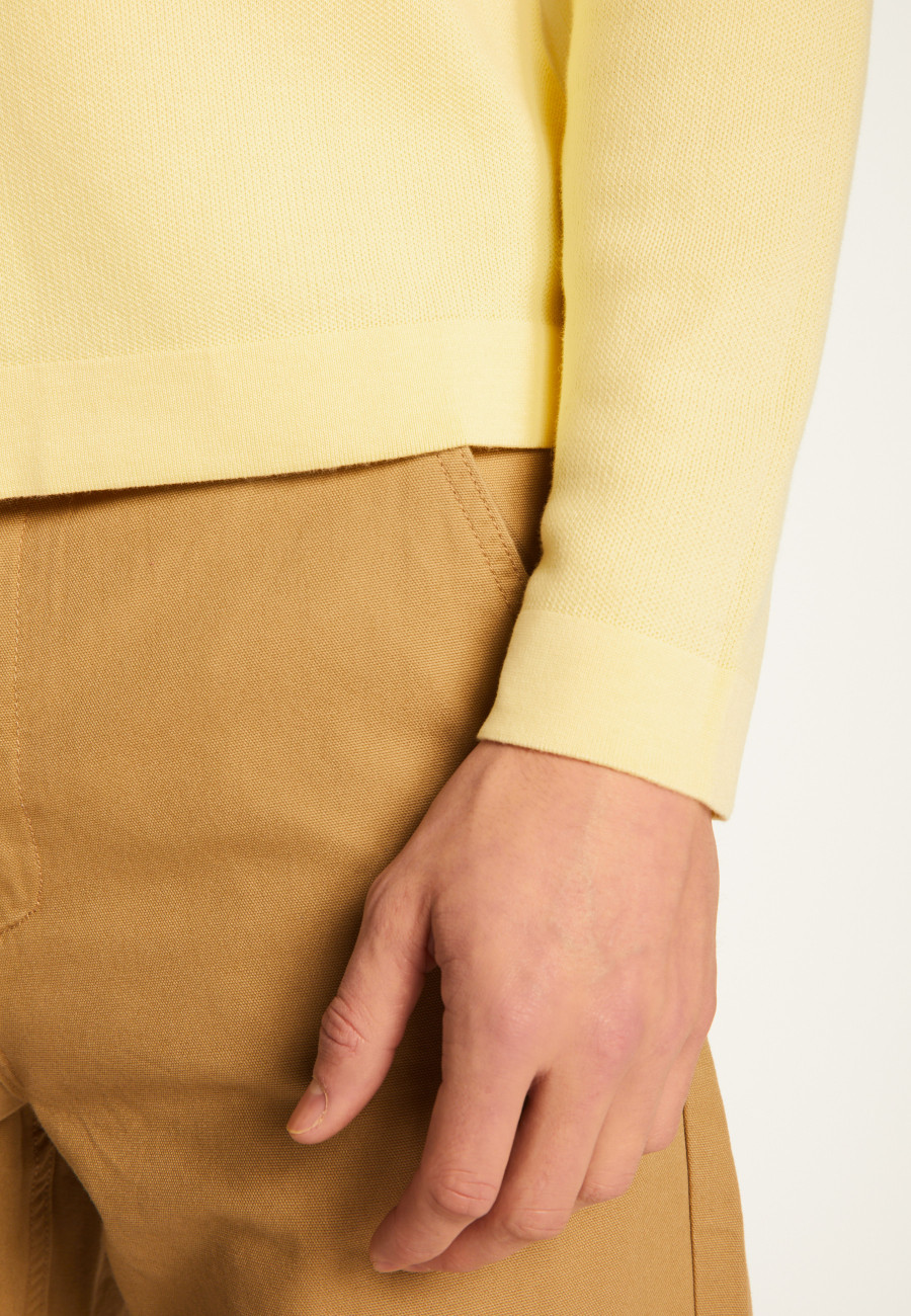 Long sleeve cotton polo shirt - Maxime