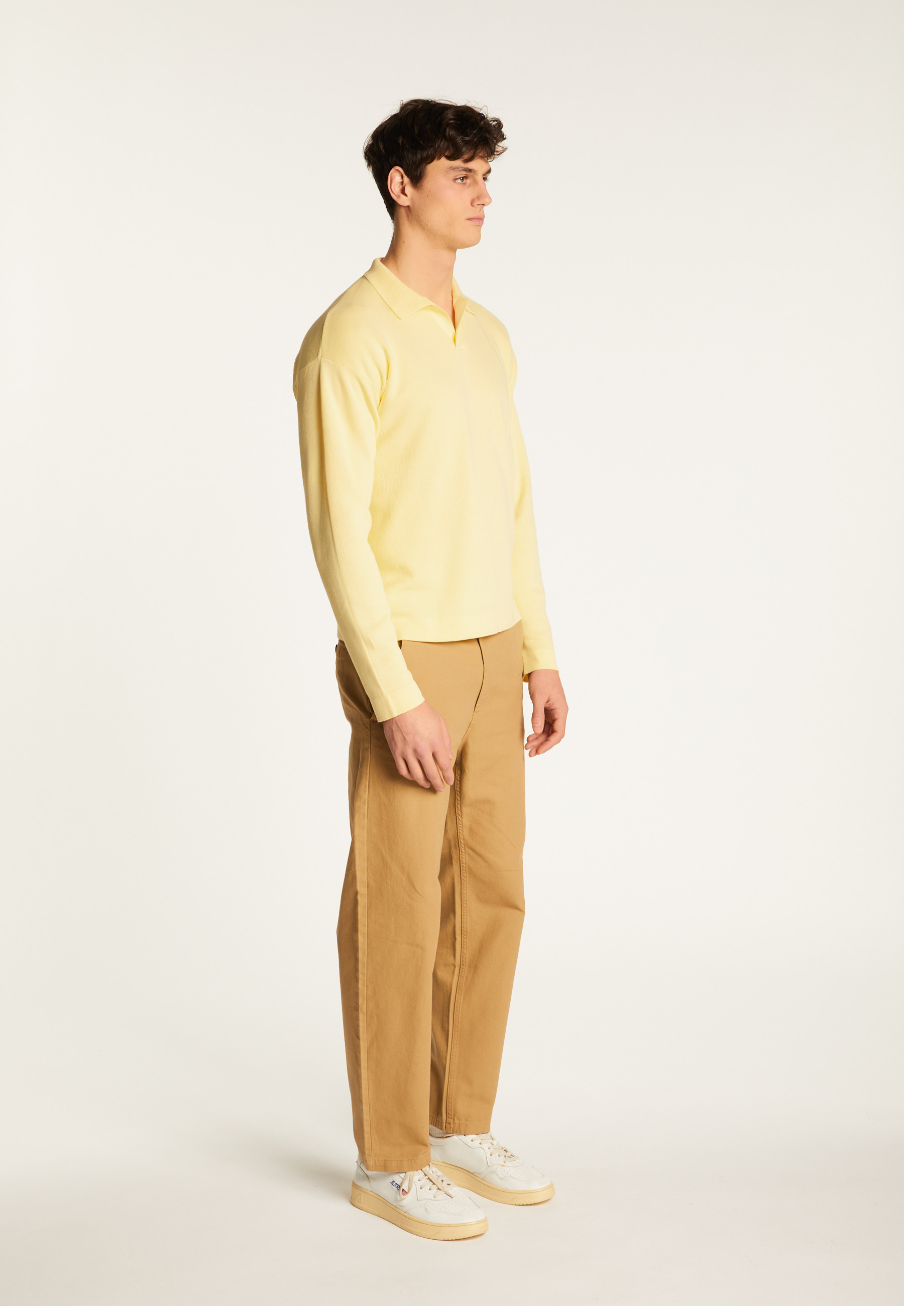 Long sleeve cotton polo shirt - Maxime