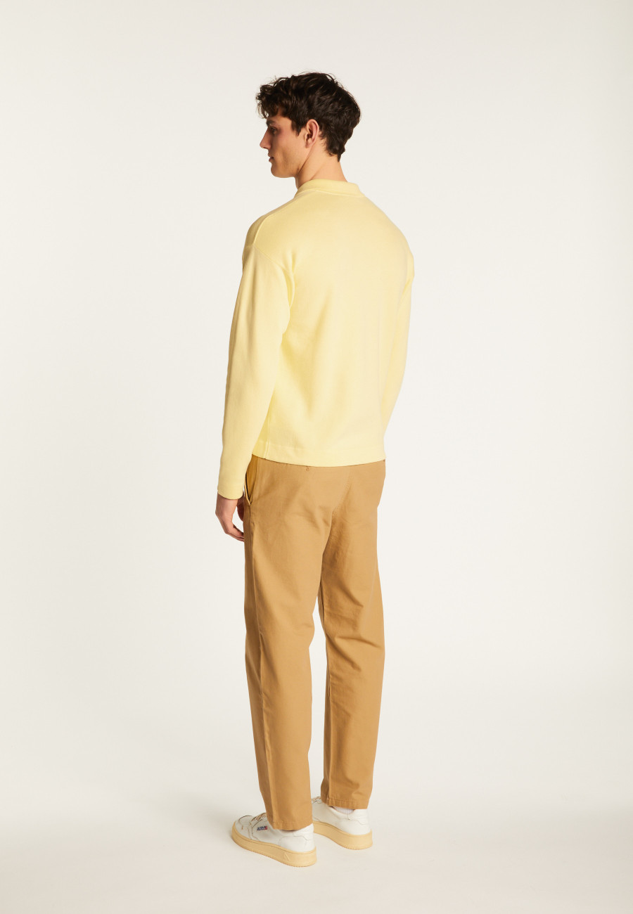 Long sleeve cotton polo shirt - Maxime