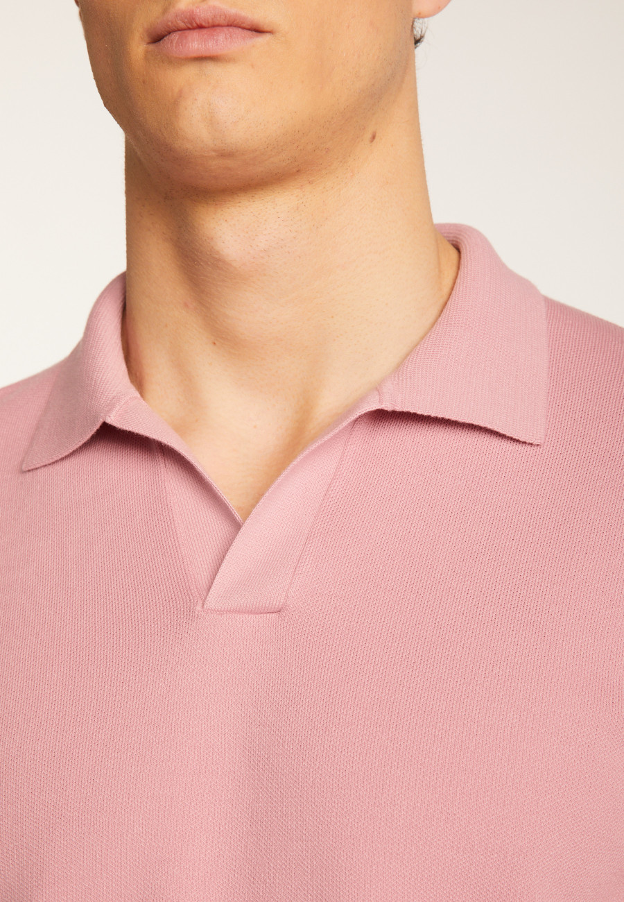 Long sleeve cotton polo shirt - Maxime
