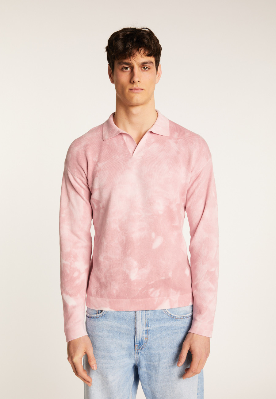 Camisa polo de algodão de manga comprida - Maxime