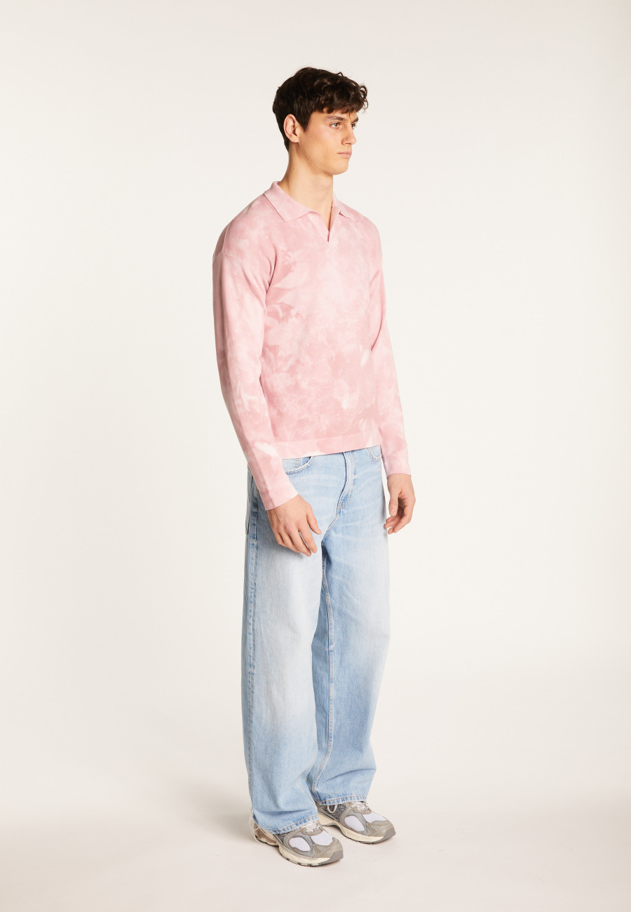 Long sleeve cotton polo shirt - Maxime