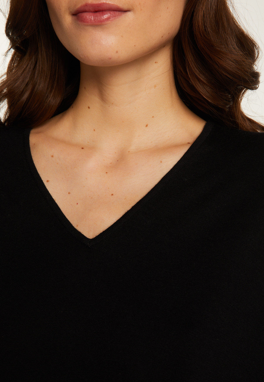 Suéter de lã com manga morcego - Boxe